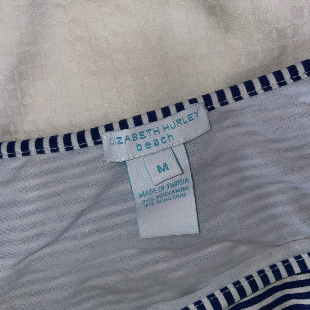 Striped Elizabeth Hurley Bikini - Picture 5 of 6